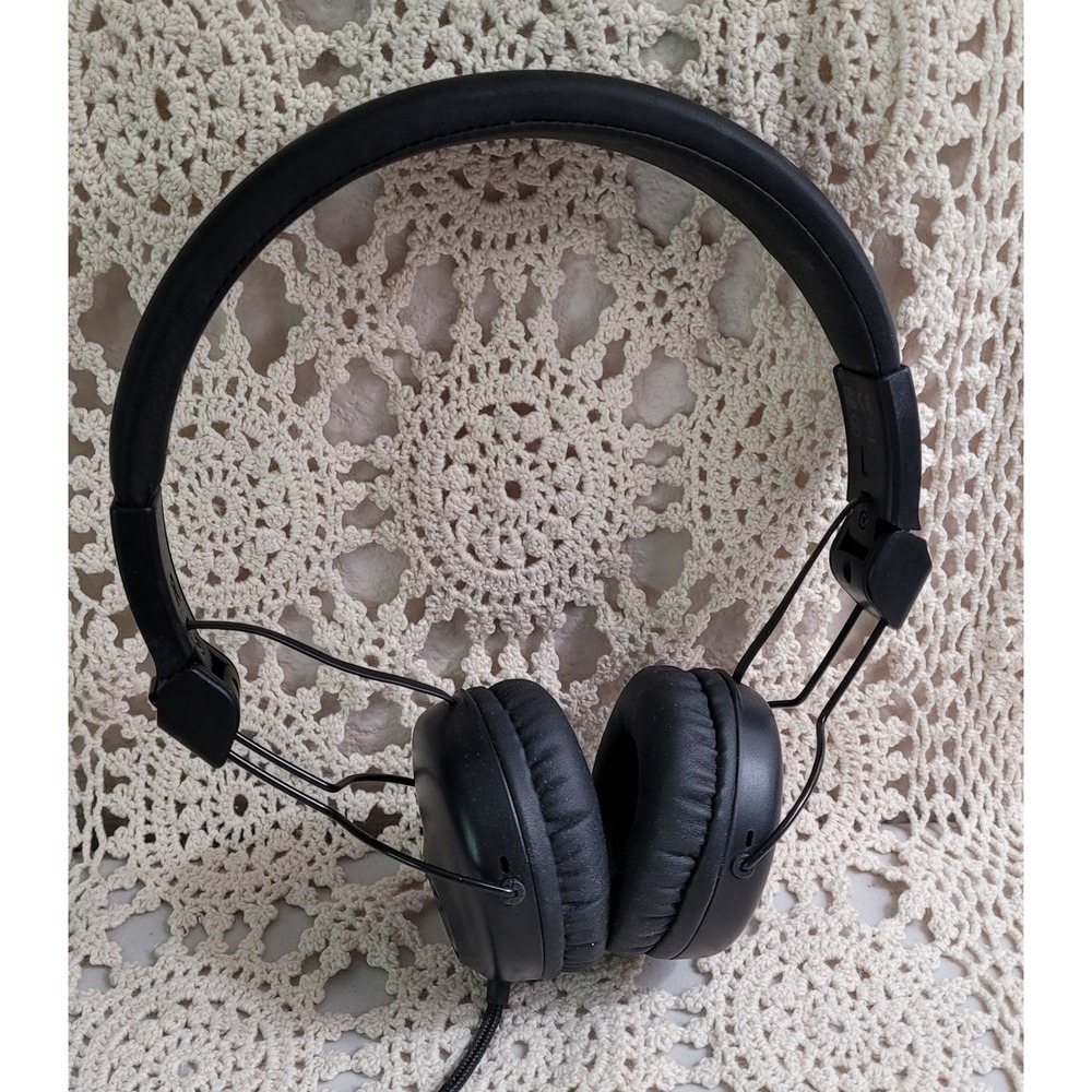 JLab Audio Over Ear Headphones Black Foldable Compact Wired